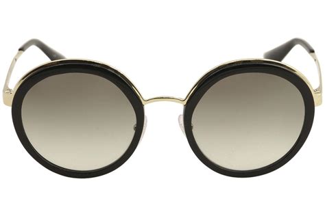 prada women's spr50t|PRADA Round Frame Sunglasses SPR 50T Black.